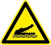Pas op een krokodil bord, W067 100 mm