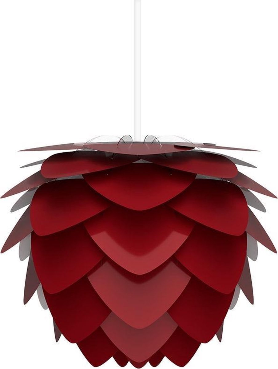 Aluvia Mini hanglamp ruby red - met koordset wit - Ø 40 cm