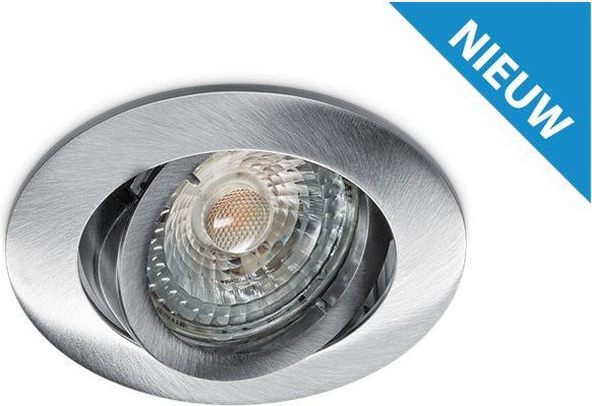Ronde inbouwspot Carosso met zwarte ring van Eglo kopen