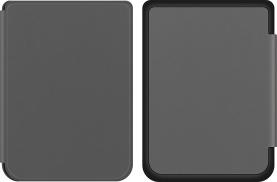 Lunso - sleepcover flip hoes - Geschikt voor Kobo Nia (6 inch) - Grijs van Lunso — afbeelding 3
