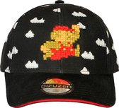 Nintendo Super Mario Retro 8BIT Mario Clouds Cap Pet Zwart - Official Merchandise