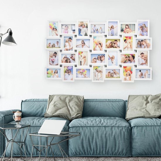 Decopatent® XL Fotolijst Collage voor 28 Foto's van (10x15 & 15x10 Cm) -  Fotolijsten -... | bol.com