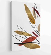 Botanical and gold abstract wall arts vector collection. 4 - Moderne schilderijen – Vertical – 1875703429 - 80*60 Vertical