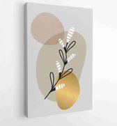 Botanical and gold abstract wall arts vector collection. 1 - Moderne schilderijen – Vertical – 1880158294 - 80*60 Vertical