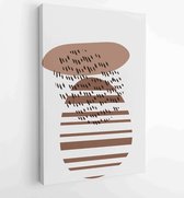 Earth tones organic shape Art design for poster, print, cover, wallpaper, Minimal and natural wall art. 2 - Moderne schilderijen – Vertical – 1868903737 - 80*60 Vertical