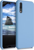 kwmobile telefoonhoesje voor Huawei P20 - Hoesje met siliconen coating - Smartphone case in duifblauw