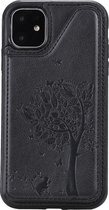 Apple iPhone 11 Hoesje - Mobigear - Embossed Serie - Hard Kunststof Backcover - Zwart - Hoesje Geschikt Voor Apple iPhone 11