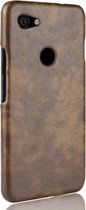 Google Pixel 3a Hoesje - Mobigear - Excellent Serie - Hard Kunststof Backcover - Bruin - Hoesje Geschikt Voor Google Pixel 3a