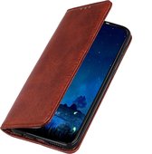 OnePlus 7 Pro Hoesje - Mobigear - Cowboy Serie - Kunstlederen Bookcase - Bruin - Hoesje Geschikt Voor OnePlus 7 Pro