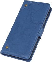 Mobigear Ranch Bookcase Hoesje - Geschikt voor Samsung Galaxy A40 - Blauw