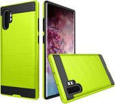 Mobigear Brushed Armor TPU Backcover voor de Samsung Galaxy Note 10 Plus - Groen