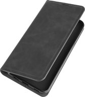 LG K51s Hoesje - Mobigear - Retro Slim Serie - Kunstlederen Bookcase - Zwart - Hoesje Geschikt Voor LG K51s