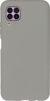 Mobigear Hoesje geschikt voor Huawei P40 Lite Telefoonhoesje Flexibel TPU | Mobigear Colors Backcover | P40 Lite Case | Back Cover - Grijs
