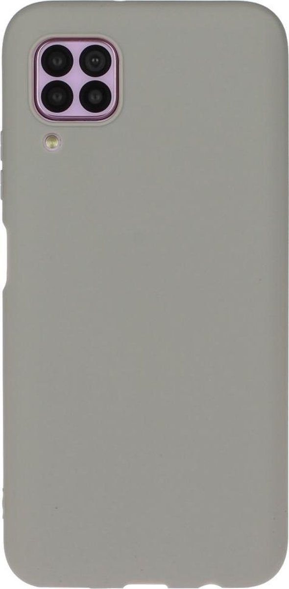 Mobigear Hoesje geschikt voor Huawei P40 Lite Telefoonhoesje Flexibel TPU | Mobigear Colors Backcover | P40 Lite Case | Back Cover - Grijs