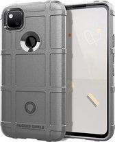 Google Pixel 5 Hoesje - Mobigear - Rugged Shield Serie - TPU Backcover - Grijs - Hoesje Geschikt Voor Google Pixel 5