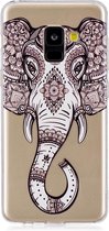 Samsung Galaxy A8 (2018) Hoesje - Mobigear - Design Serie - TPU Backcover - Elephant - Hoesje Geschikt Voor Samsung Galaxy A8 (2018)