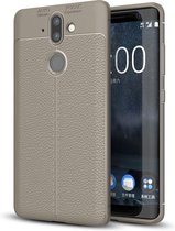 Nokia 8 Sirocco Hoesje - Mobigear - Luxury Serie - TPU Backcover - Grijs - Hoesje Geschikt Voor Nokia 8 Sirocco