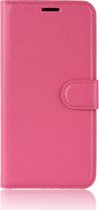 Sony Xperia XZ2 Premium Hoesje - Mobigear - Classic Serie - Kunstlederen Bookcase - Magenta - Hoesje Geschikt Voor Sony Xperia XZ2 Premium