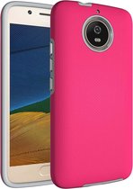 Motorola Moto G6 Hoesje - Mobigear - Antislip Serie - Hard Kunststof Backcover - Magenta - Hoesje Geschikt Voor Motorola Moto G6