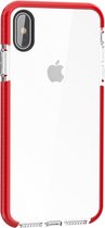 Apple iPhone XS Max Hoesje - Mobigear - Full Bumper Serie - Hard Kunststof Backcover - Transparant / Rood - Hoesje Geschikt Voor Apple iPhone XS Max