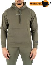 Quotrell - Louisiana Hoodie - Army green - trui - mannen - maat L