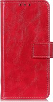 Xiaomi Redmi Note 8T Hoesje - Mobigear - Basic Serie - Kunstlederen Bookcase - Rood - Hoesje Geschikt Voor Xiaomi Redmi Note 8T