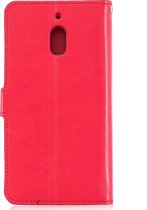 Nokia 2.1 Hoesje - Mobigear - Wallet Serie - Kunstlederen Bookcase - Rood - Hoesje Geschikt Voor Nokia 2.1