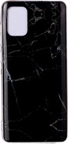 Samsung Galaxy A51 Hoesje - Mobigear - Marble Serie - TPU Backcover - Zwart - Hoesje Geschikt Voor Samsung Galaxy A51