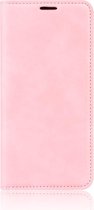 OnePlus 7T Pro Hoesje - Mobigear - Retro Slim Serie - Kunstlederen Bookcase - Roze - Hoesje Geschikt Voor OnePlus 7T Pro