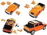 Herpa Hummer auto puzzel - B2 oranje