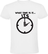 Its whine o clock Heren t-shirt | wijn | alcohol | drank | grappig | cadeau | Wit