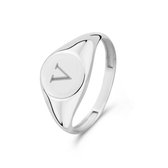 Isabel Bernard Saint Germain Lauren 14 Karaat Witgouden Initial Ring - Witgoudkleurig