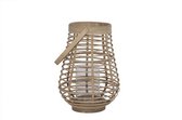Kenia Lantaarn voor Kaarsen - Binnen en Buiten - Windlicht - Tafellamp - Bamboe Hout - 36cm