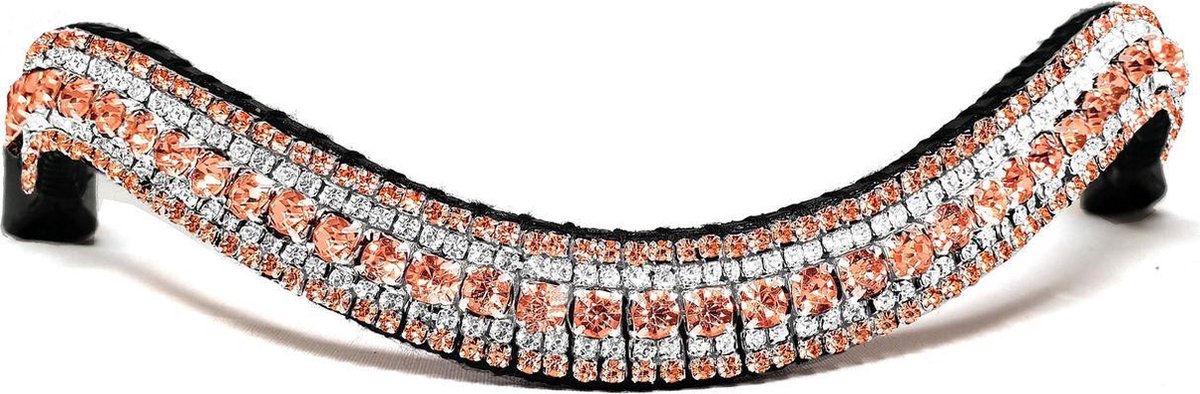 Frontriem Rose Gold & Crystal/Pony
