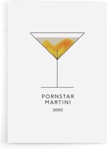 Walljar - Pornstar Martini Cocktail - Muurdecoratie - Poster