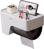 Decopatent de la porte-rouleau de papier toilette avec étagère jambe et fente Téléphone - Sans perçage - Hanging porte-papier toilette - Porte-rouleau de papier toilette