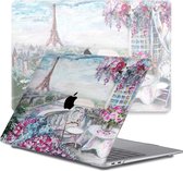 Lunso Geschikt voor MacBook Pro 16 inch (2019) cover hoes - case - Paris Painting