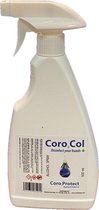 Coro3Col 500ml Spray is op basis van 70% alcohol. Deze alcoholspray zorgt voor een intensief reinigend vermogen en is huidvriendelijk. Dit product vervangt niet het gebruik van and