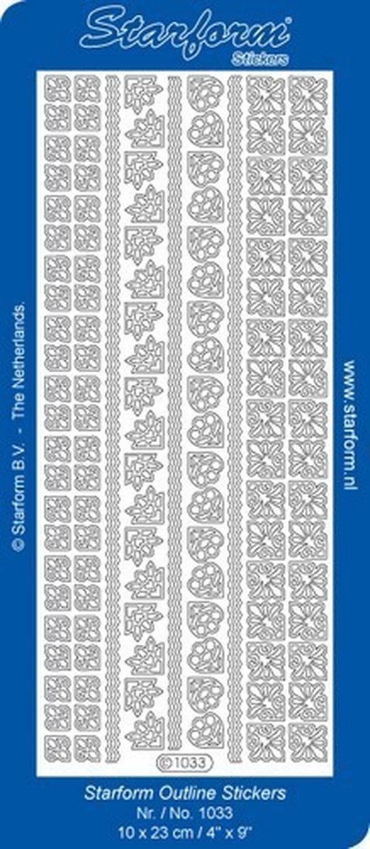 Starform Outline Sticker, Goud, 1033
