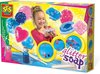 foto van SES - Zeepjes Gieten - glitter zeep - zelf zeep maken - verschillende vormpjes