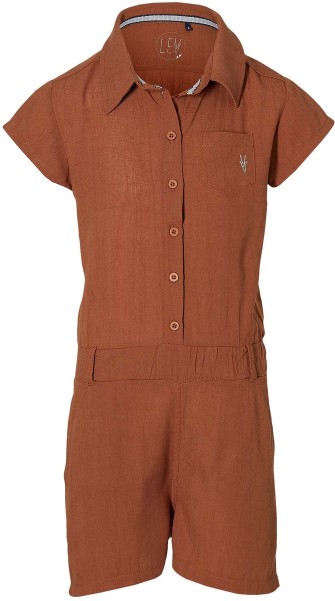 Levv jumpsuit Maral roest bruin voor meisjes - maat 176