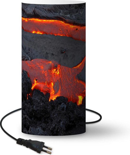 Lamp Lava Rode en hete lava 33 cm hoog Ø16 cm