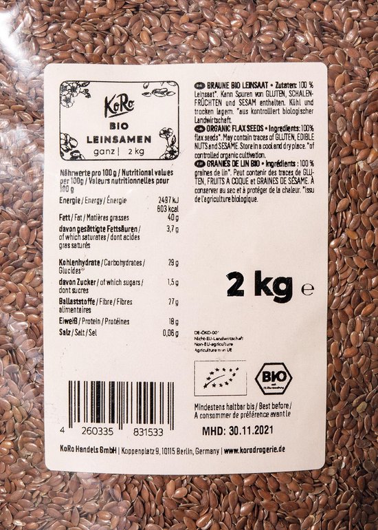 KoRo - Bio lijnzaad 2 kg van Merkloos — afbeelding 3