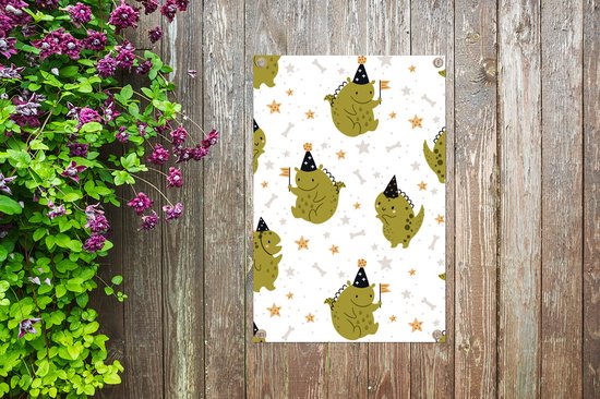 Motifs de Décoration de jardin - Dinosaurus - Fête - 40x60 cm - Affiche de jardin - Toile de jardin