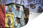 Muurdecoratie De beroemde kleurrijke huizen van La Boca in Argentinië - 180x120 cm - Tuinposter - Tuindoek - Buitenposter