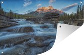 Muurdecoratie Watervallen in het Nationaal park Jasper in Noord-Amerika - 180x120 cm - Tuinposter - Tuindoek - Buitenposter