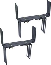 Set de 6 supports orientables pour balcon/mur en métal de 12 à 23,5 cm de couleur gris anthracite