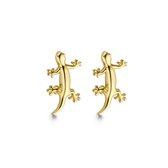 New Bling 9NBG-0256 Gouden Oorknopjes - Dames - Salamander - 8,6 x 4,9 mm - 14 Karaat - Goud