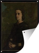Madame de Brayer - Peinture de Gustave Courbet Jardin poster 60x80 cm - Toile de jardin / Toile d'extérieur / Peintures d'extérieur (décoration de jardin)