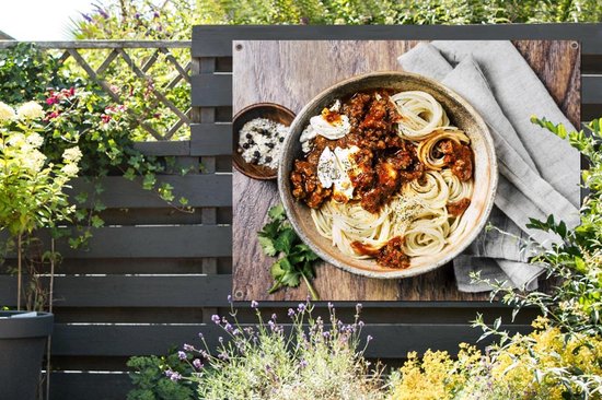 Affiche jardin - Toile jardin - Affiches jardin extérieur - Spaghetti à la mozzarella - Posters de jardin cm - Jardin